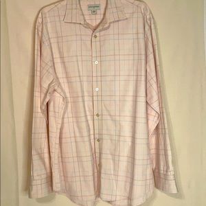 Banana Republic Pale Pink Striped Shirt L 16-16.5